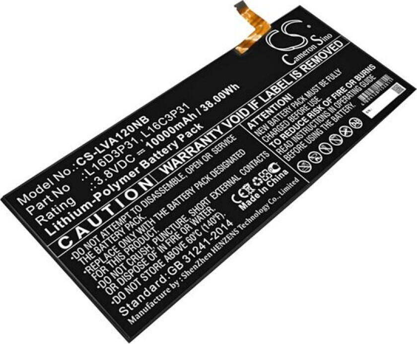 Batteri til bærbar PC for Lenovo Yoga A12, YB-Q501F ZA1Y0061US