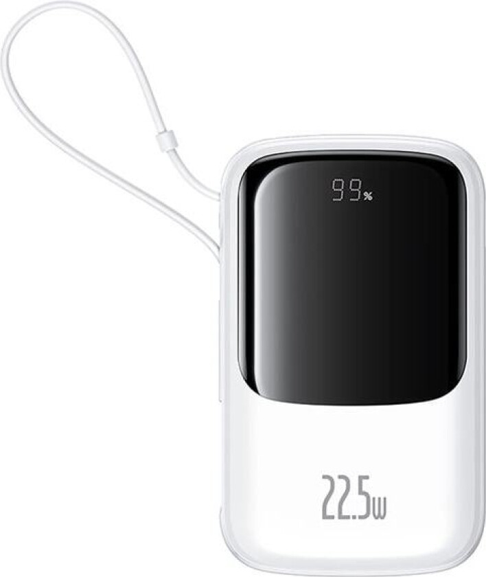 Qpow Pro+ Powerbank 22,5W 10000mAh - Hvit