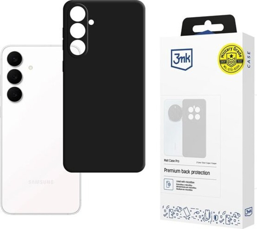 3mk Matt Case Pro for Samsung Galaxy S25 FE - matt svart