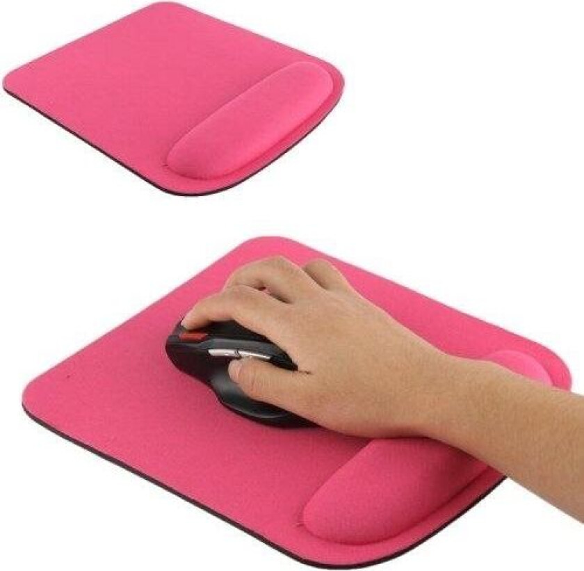 Ergonomisk Musematte i rosa farge