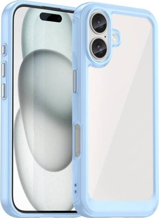Outer Space-etui med gelramme for iPhone 16 - Blå