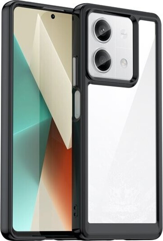 Outer Space-etui med gelramme for Xiaomi Redmi Note 13 5G - svart