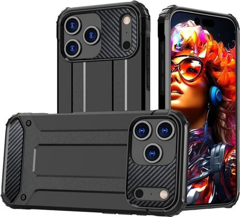 Hybrid Armor-etui for iPhone 17 Pro - Svart
