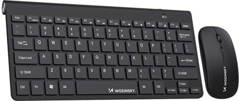 Trådløst tastatur + kompakt musesett - svart