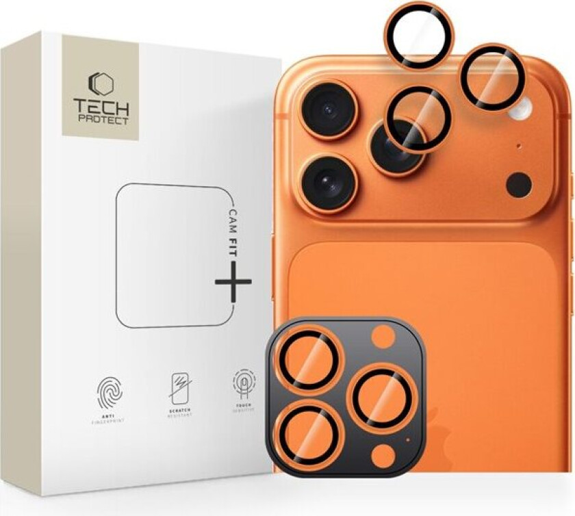 Camring Fit+ kameradeksel voor iPhone 14/15/16/17 Pro/Max - Oransje