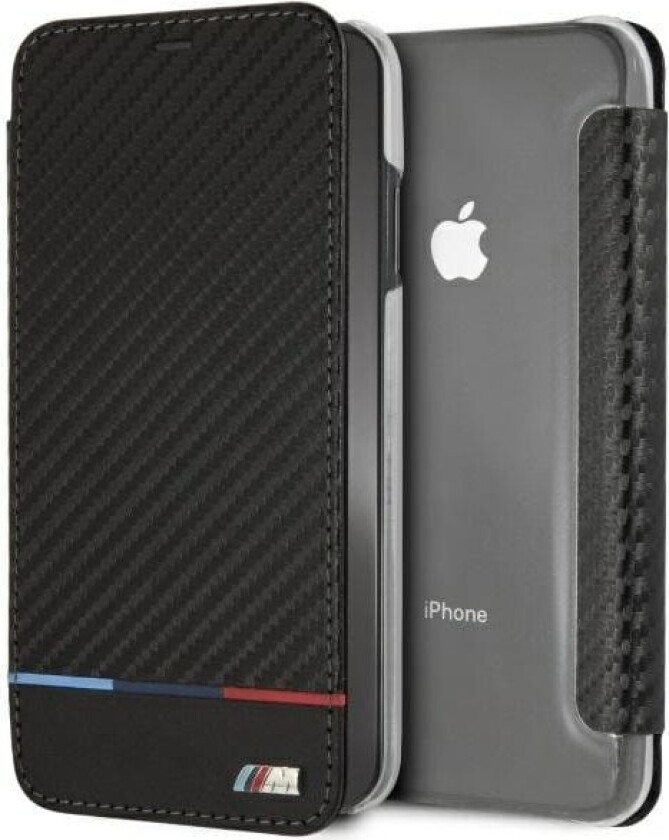 Tricolor stripe i karbon iPhone XS Max-etui - svart