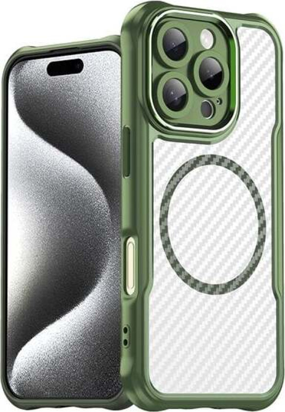Leading Series MagSafe silikonetui for iPhone 16 Pro - grønn