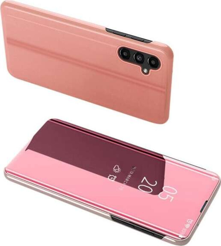 Clear View-etui for Samsung Galaxy A54 5G flipdeksel rosa