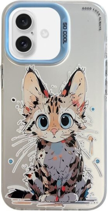 IPhone 16 Plus bakdeksel - Oljemaleri - trist katt