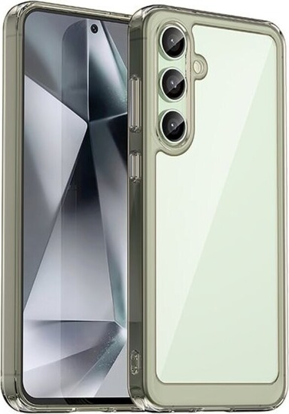 Outer Space-etui med geleramme for Samsung Galaxy S24 FE - Clear Black