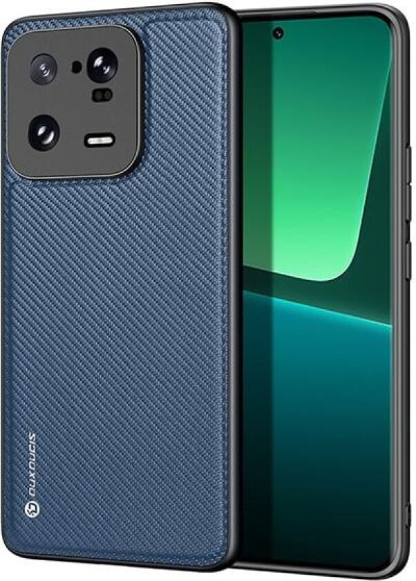 Fino-etui for Xiaomi 13 Pro-deksel med silikonramme blå