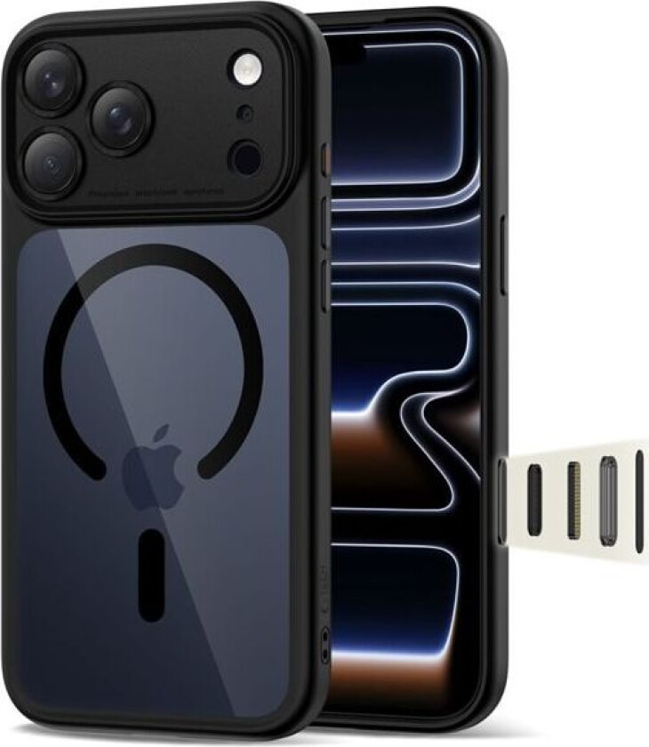 Magpeak Magsafe CC-etui for iPhone 17 Pro Max - klar svart