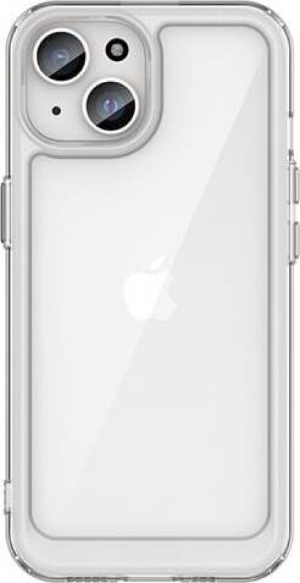 iPhone 15 Plus Outer Space-forsterket etui med fleksibel ramme - gjennomsiktig