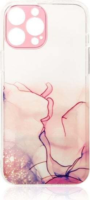 Marmorveske for iPhone 12 Pro Max Gel Cover Marble Pink