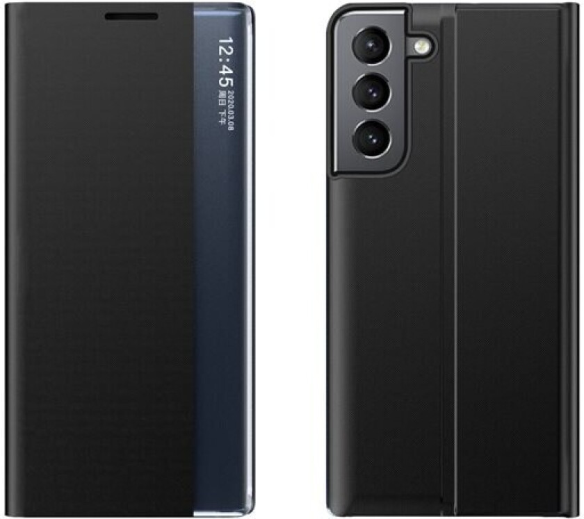 Nytt Sleep Case-etui for Samsung Galaxy S23+ deksel med flipstativ svart