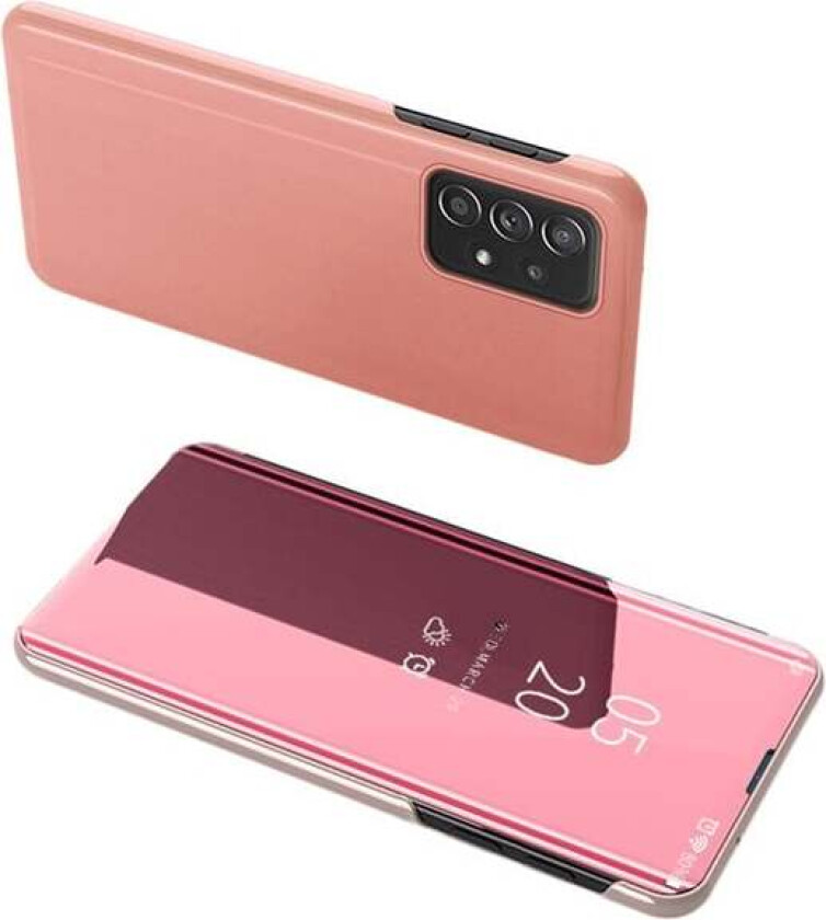 Clear View Case flipdeksel for Samsung Galaxy A73 rosa