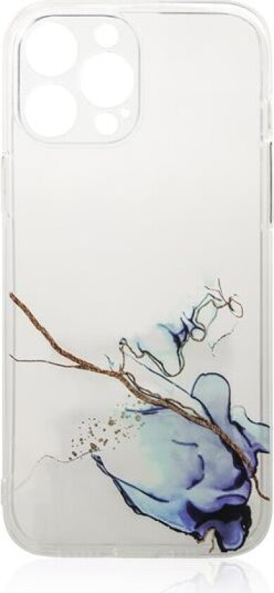 Marmorveske for iPhone 12 Pro Max Gel Cover Marble Blue