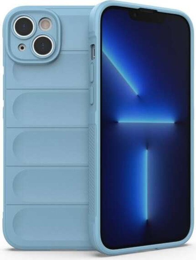 Magic Shield Case-etui for iPhone 14 Plus fleksibelt panseretui lyseblått