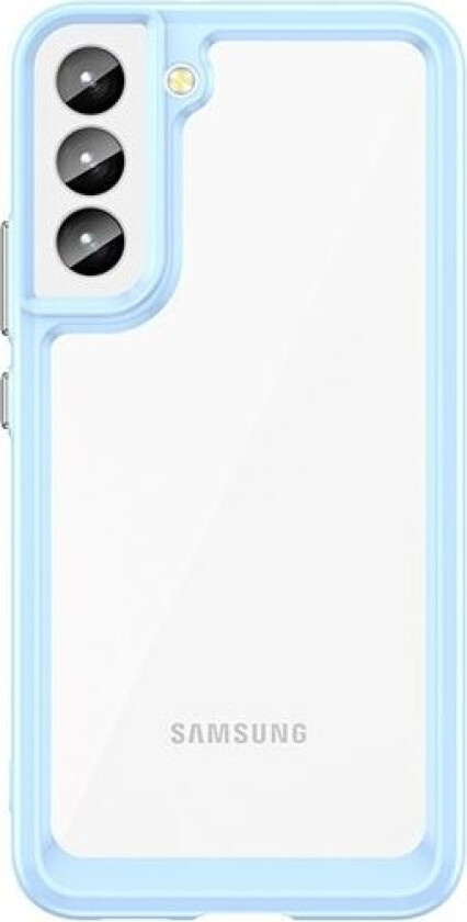 Outer Space-deksel for Samsung Galaxy S22 + (S22 Plus) Hardt deksel med gelramme Blå