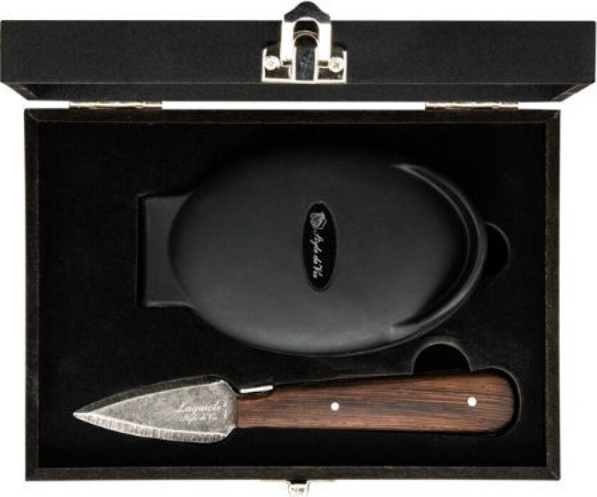 Østerskniv Laguiole Wenge Sort Stonewash Sæt Sdv