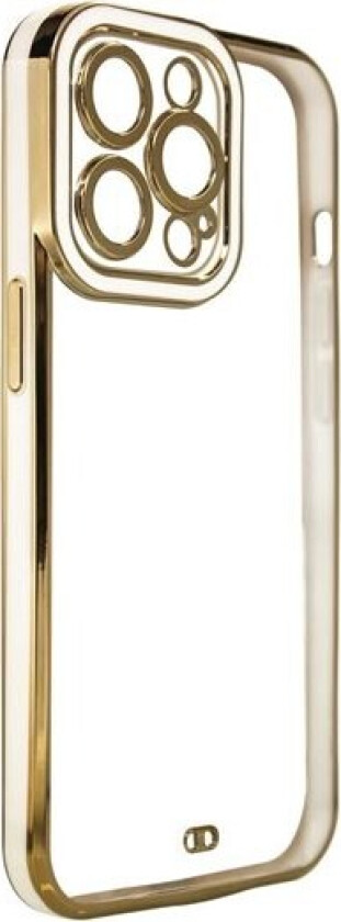 Moteveske for Samsung Galaxy A12 5G Gold Frame Gel Cover White