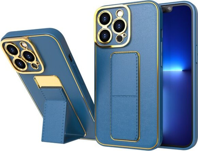 Nytt Kickstand-etui for iPhone 12 Pro med stativ blå