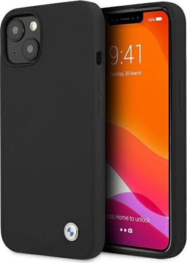 Signaturveske i silikon for iPhone 13 mini - svart