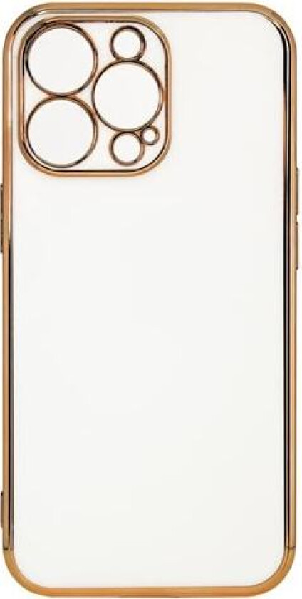 Lighting Color Case for Xiaomi Redmi Note 11 Pro geldeksel med gullramme hvit