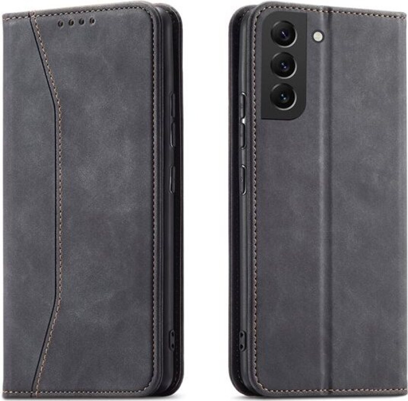 Magnet Fancy Case Case for Samsung Galaxy S22 + (S22 Plus) Veske lommebok kortholder svart