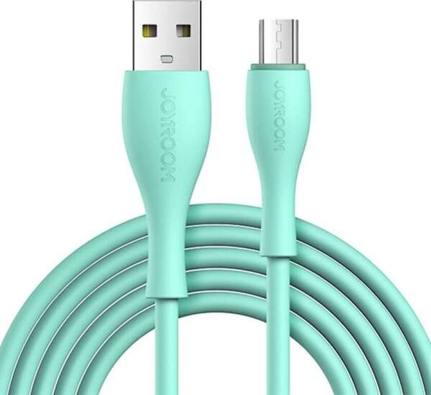 USB-kabel USB til MicroUSB 3A 2m - Grønn