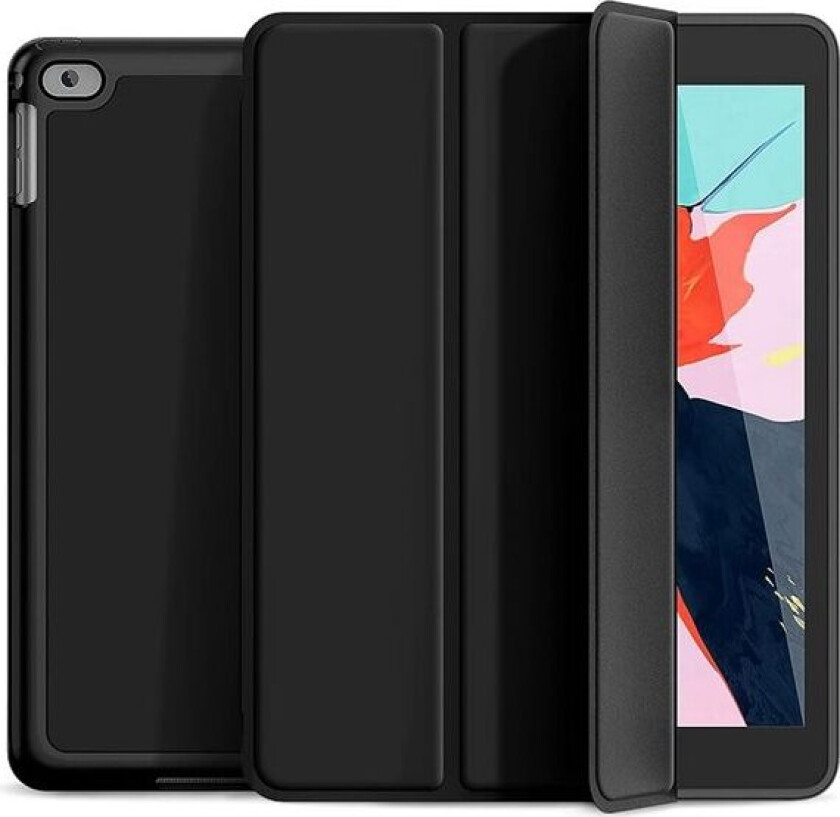 Trifold Deksel med stativ til iPad 9,7" 2017 / 2018 - Svart