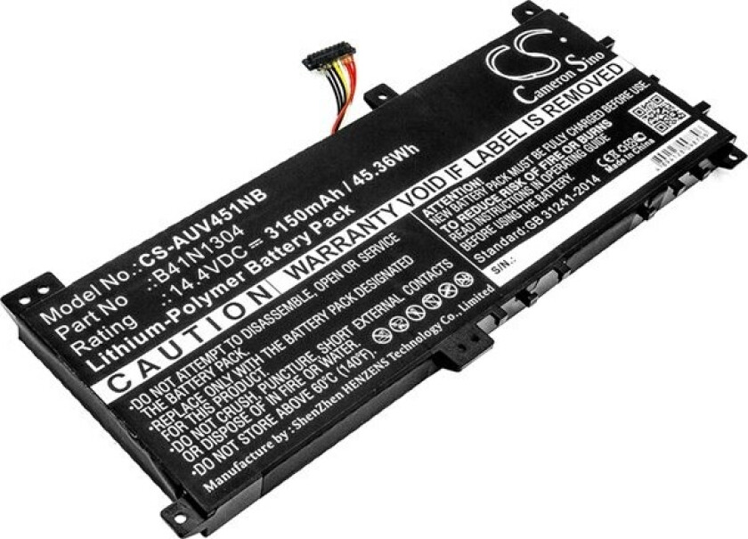 Batteri til bærbar PC for Asus VivoBook V451LA, VivoBook V451LA-DS51T
