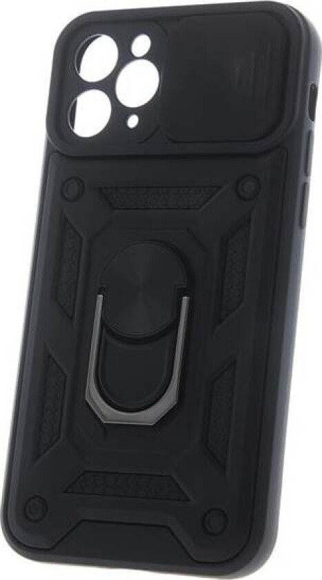 Beskyttelsesveske med mobilring for Xiaomi Redmi 15 4G EU / 15 5G EU - Svart