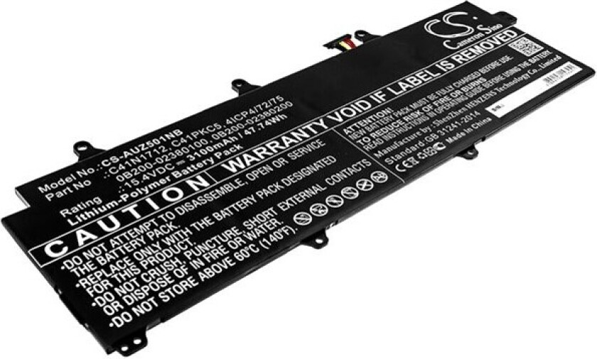Batteri til bærbar PC for Asus ROG Zephyrus GX501VS-XS71, ROG GX501GS og andre.