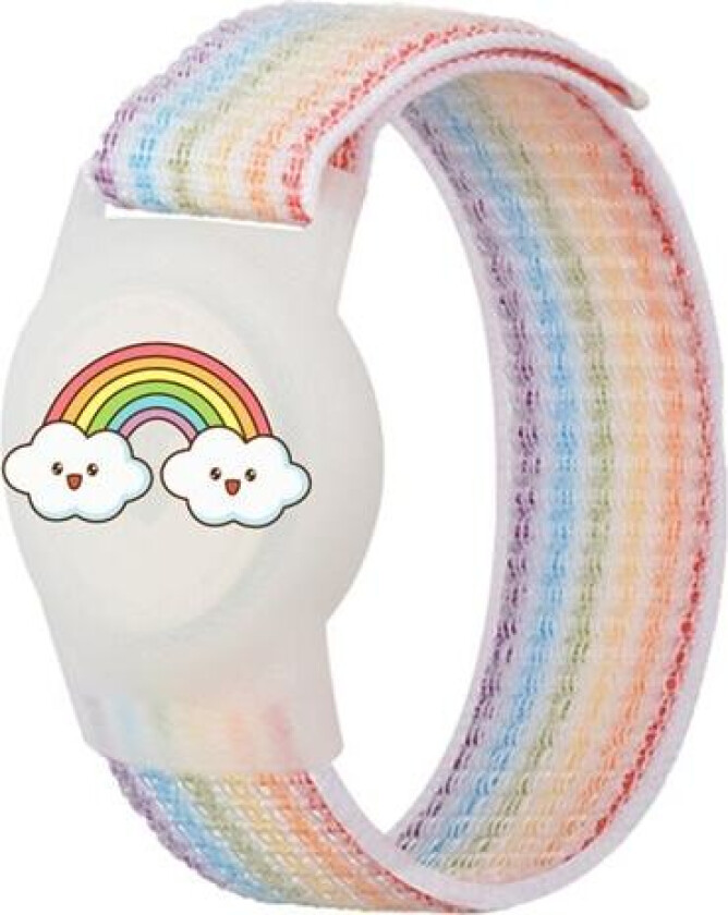 Armbånd med AirTag-holder for barn – regnbue