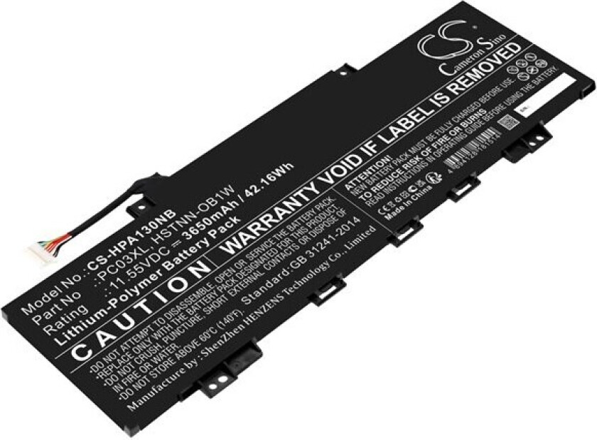 Batteri til bærbar PC for HP Pavilion Aero 13-be0141AU og andre