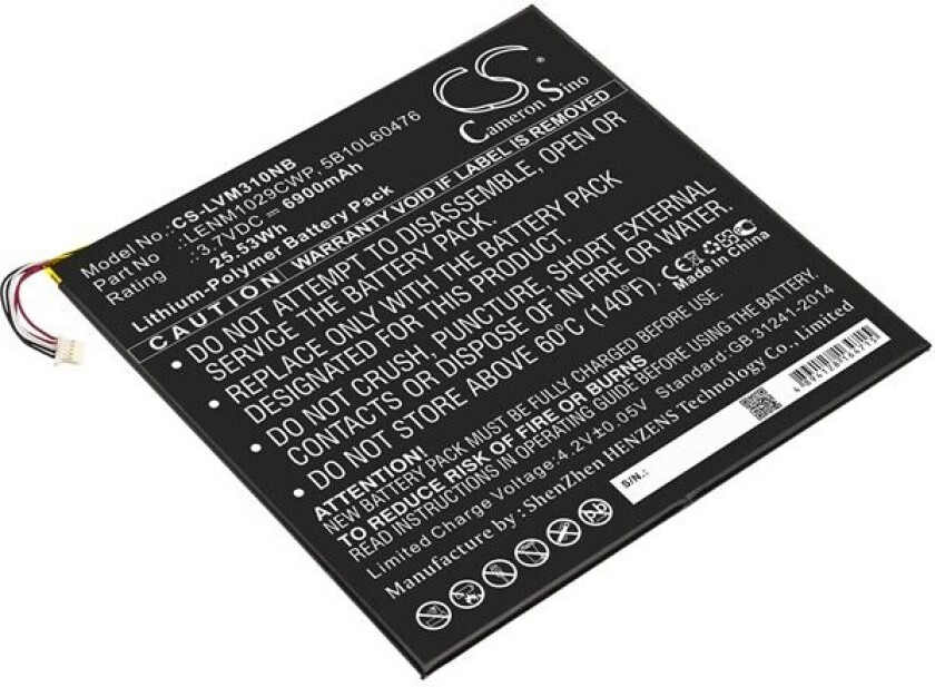 Batteri til bærbar PC for Lenovo Miix 310, Miix 310-10ICR og andre.