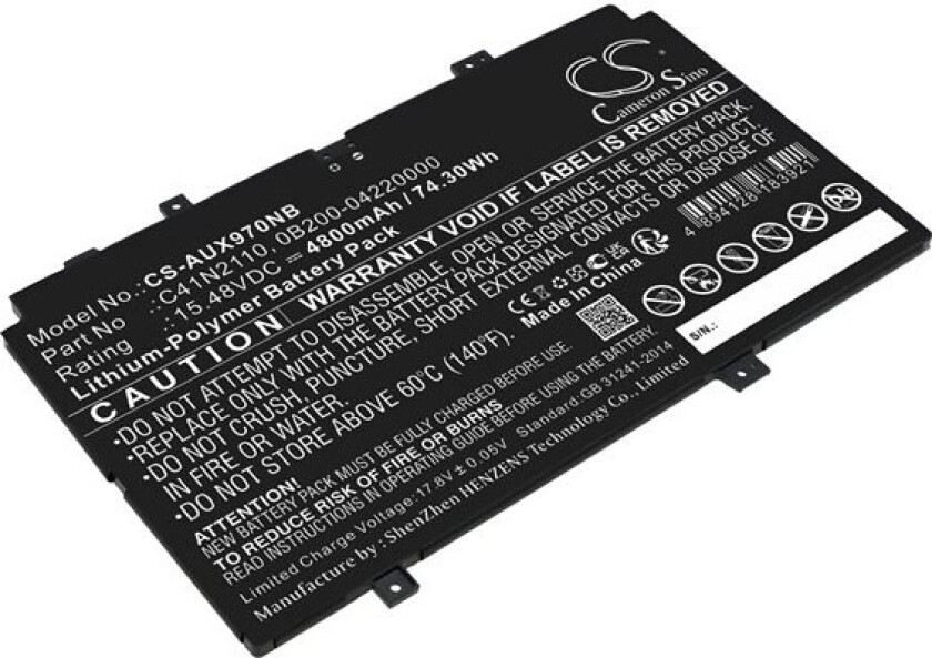 Batteri til bærbar PC for Asus Zenbook 17 Fold OLED, UX9702AA