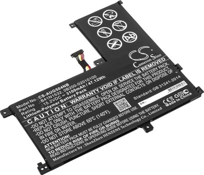 Batteri til bærbar PC for Asus Q504UA-BHI5T13, ZenBook Flip UX560UA-FZ020T og andre.
