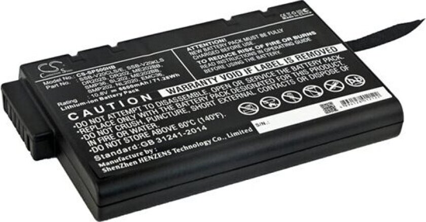 Batteri til bærbar PC for Getac S400, V100, V1010 osv.