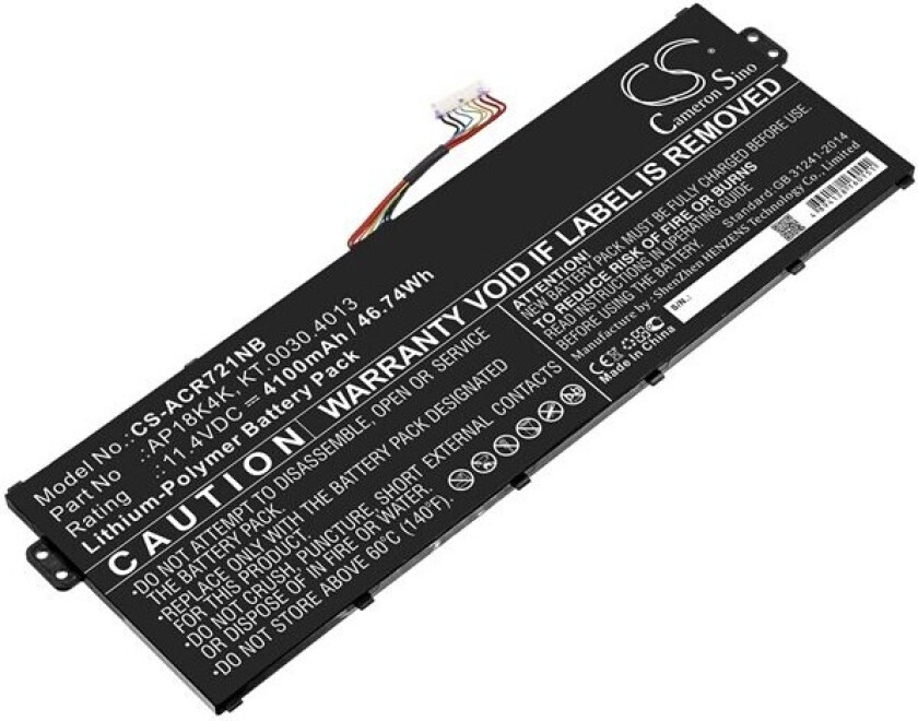 Batteri til bærbar PC for Acer Chromebook 311 C721 R721T og andre.