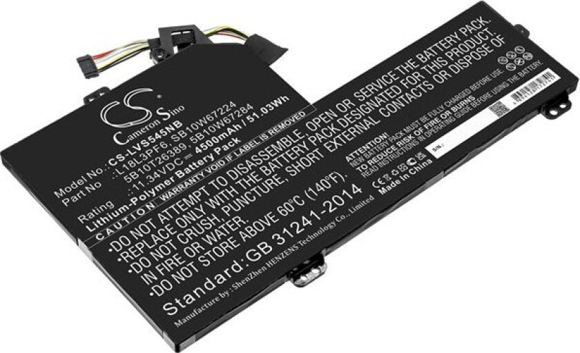 Batteri til bærbar PC for Lenovo Ideapad S540-15IWL GTX, Ideapad S540-15IWL