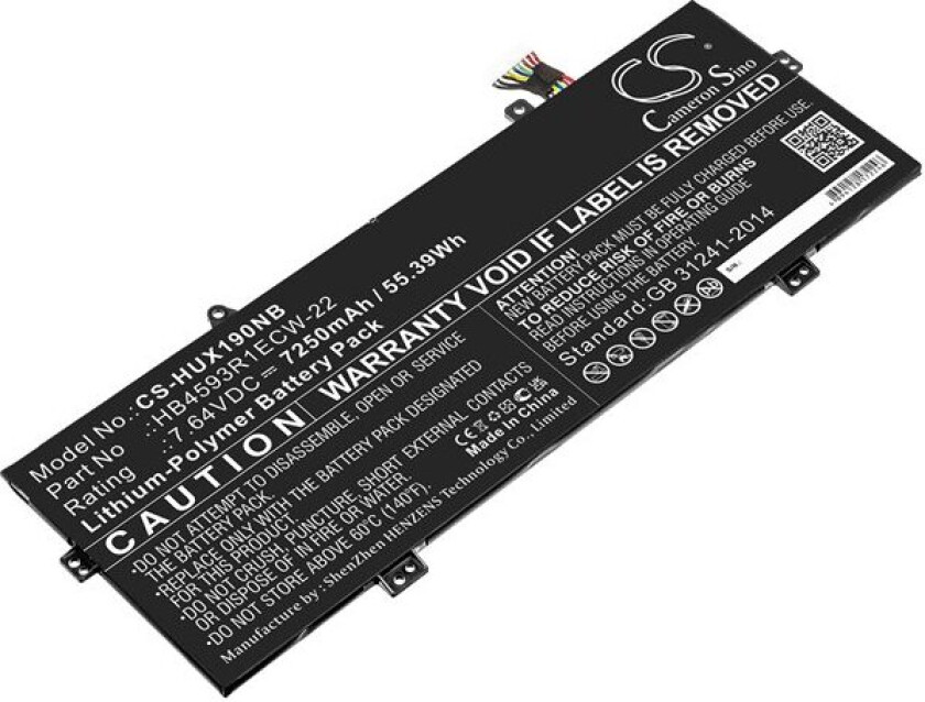 Batteri til bærbar PC for Huawei MateBook X Pro 2020, MACH-W19L, VLT-W60