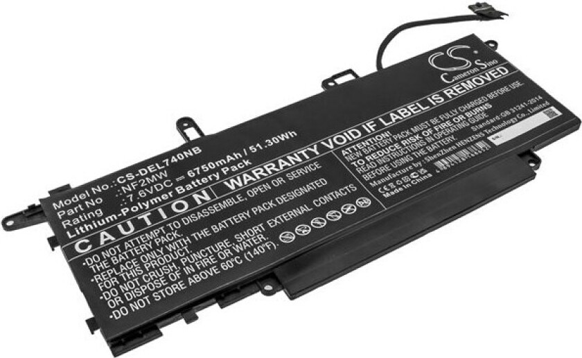 Batteri til bærbar PC for DELL Latitude 7310 2-i-1, Latitude 7400 2-i-1 og andre.