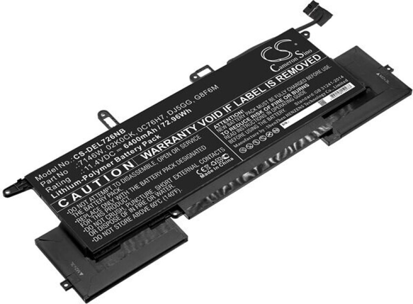 Batteri til bærbar PC for DELL Latitude E7260 og andre.