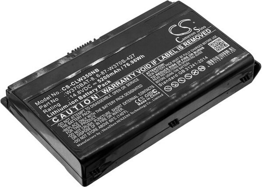 Batteri til bærbar PC for Schenker XMG A722, XMG A723-8UC, W370ST og andre.