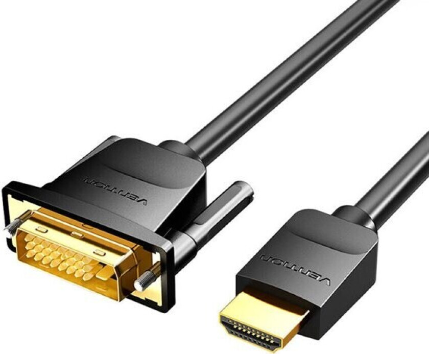 Kabel HDMI do DVI (24+1) Vention ABFBJ 5m, 4K 60Hz/ 1080P 60Hz (Czarny)