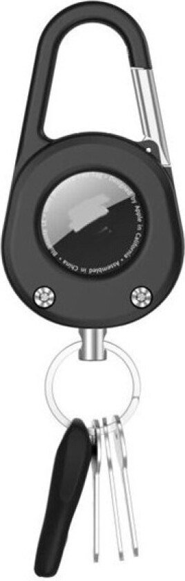 AirTag-nøkkelring med karabinkrok - Svart