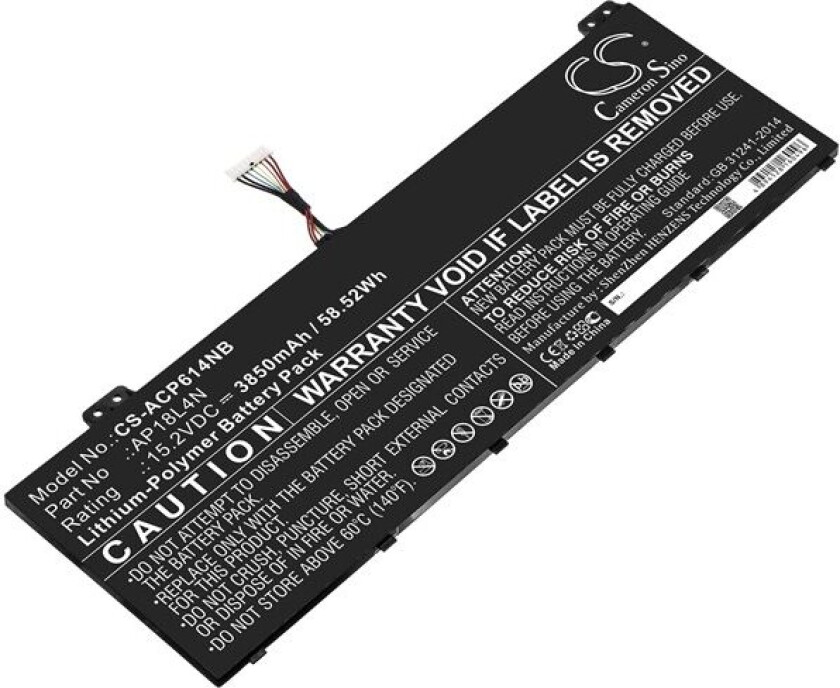Batteri til bærbar PC for Acer TravelMate P614, TMP614-51-50AA og andre.