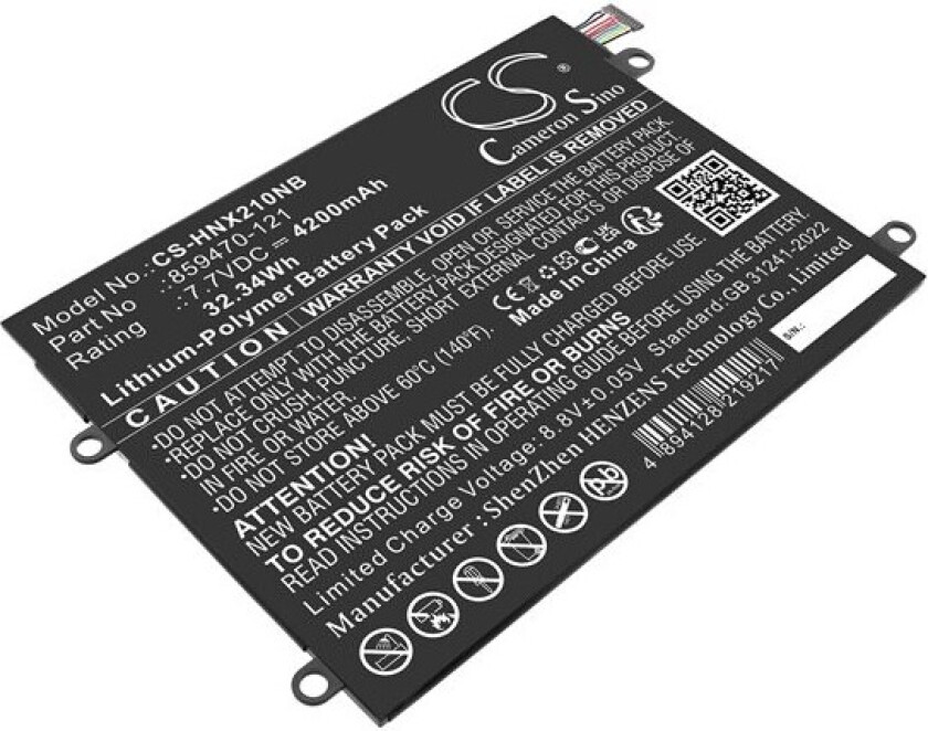 Batteri til bærbar PC for HP NNotebook X2 10-P043TU, Notebook X2 10-P000NA og andre.